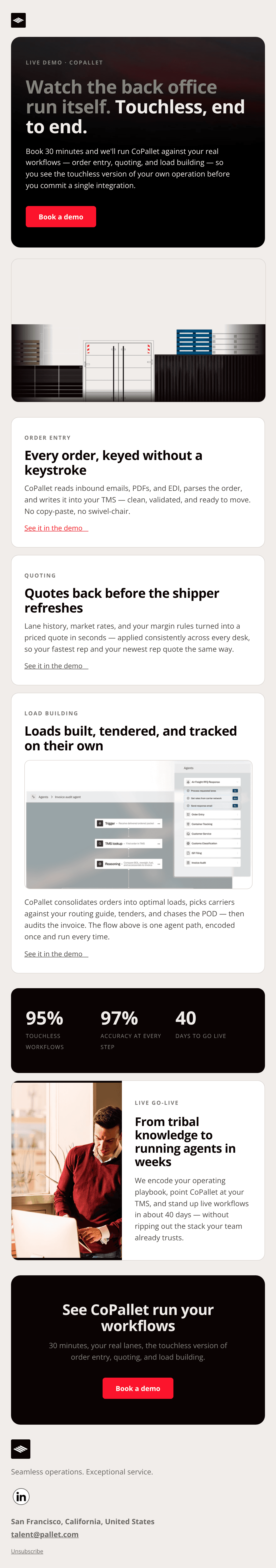 Demo Invite Minimal email design