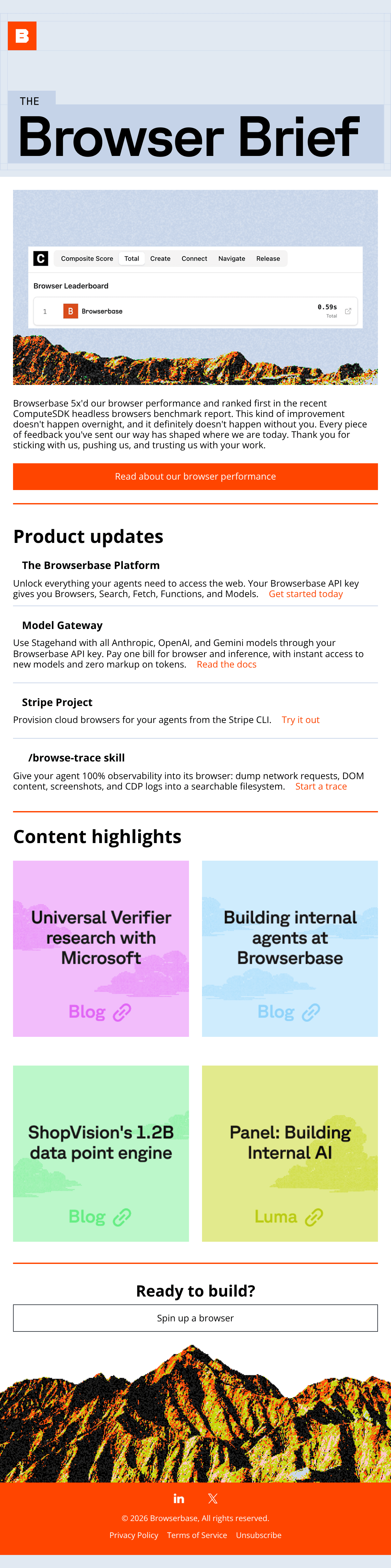 ดีไซน์อีเมล Copy of Browserbase ranked #1 in the ComputeSDK benchmark