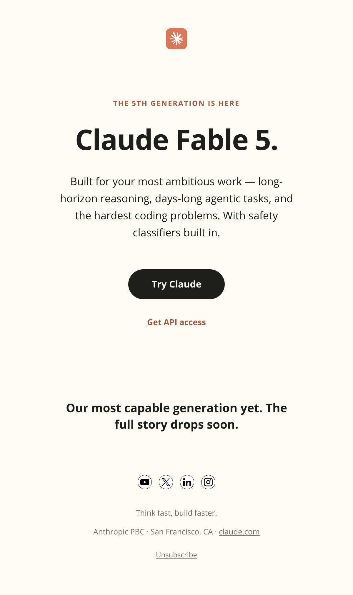 Fable Minimal email design