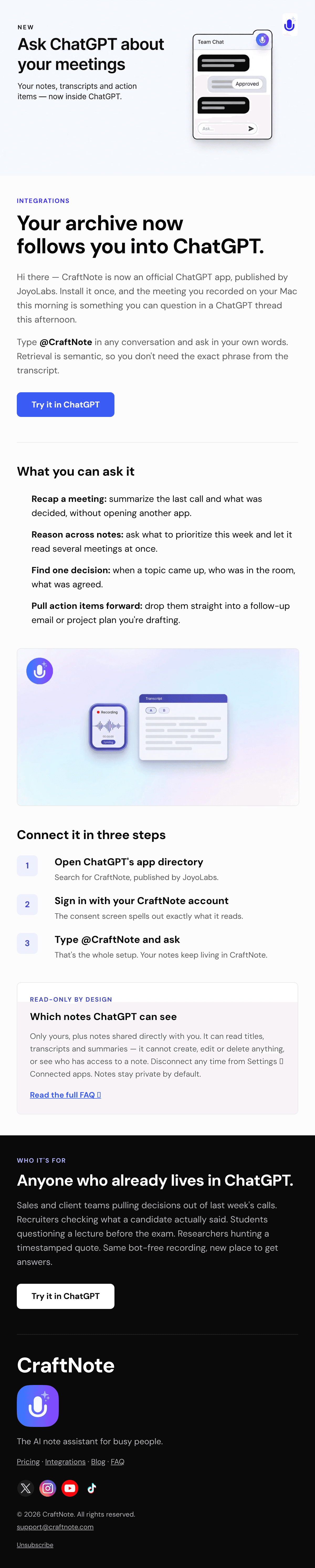 ChatGPT Launch 이메일 디자인