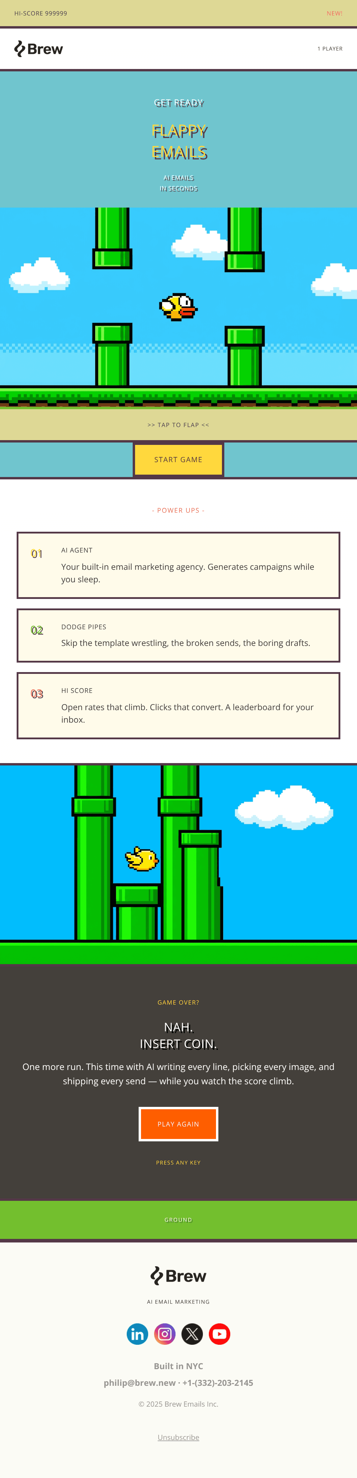 Flappy Bird email design