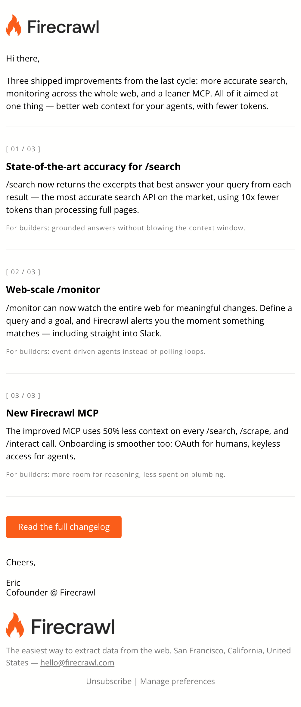 ดีไซน์อีเมล Updates Digest