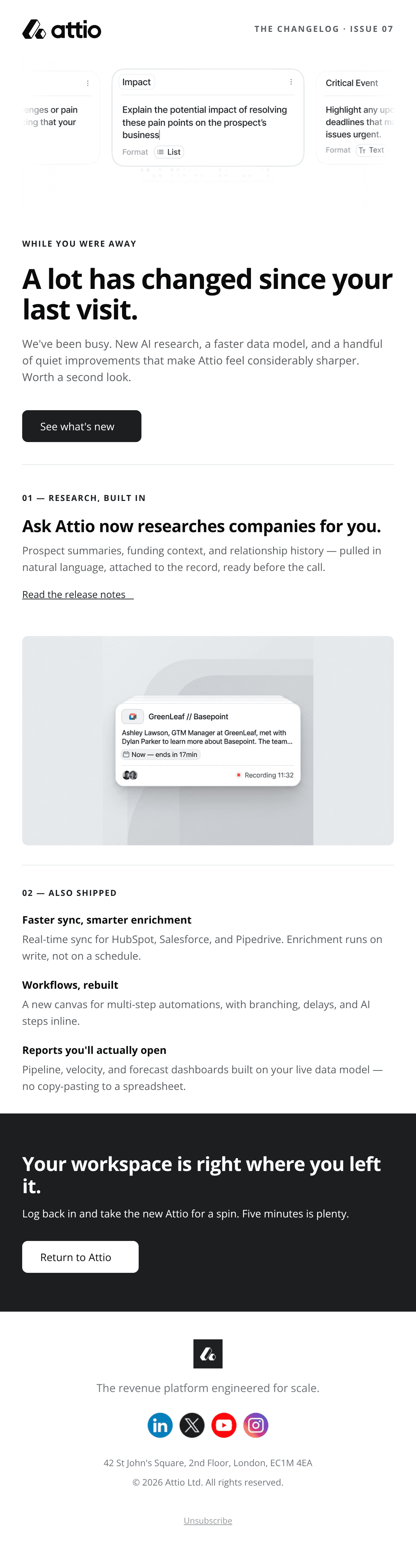 ดีไซน์อีเมล Curiosity Winback
