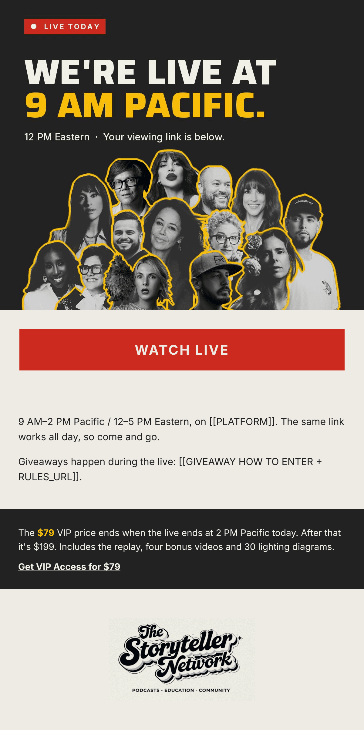 Mejldesign: Live Today Link