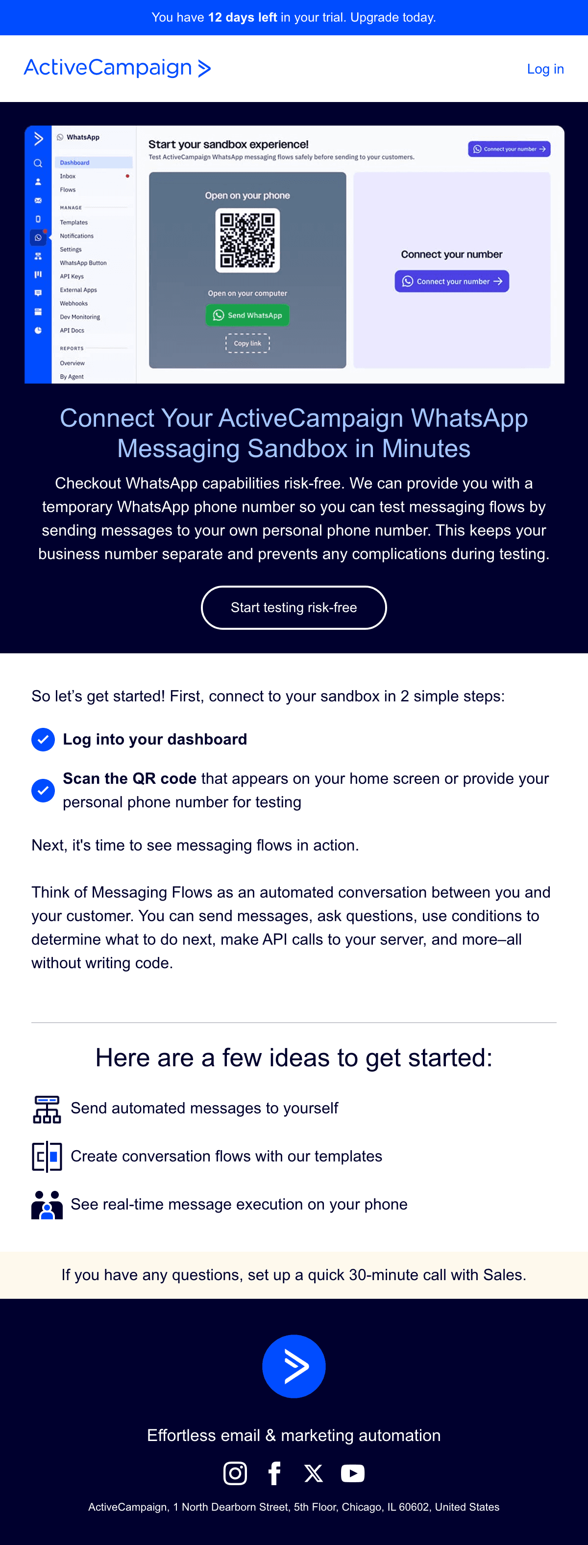 Connect Your WhatsApp Sandbox email design