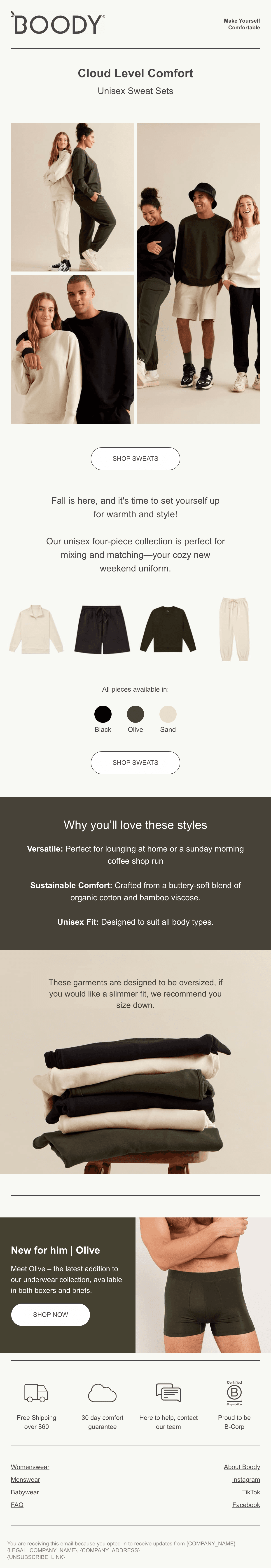 Diseño del email “Cloud Level Comfort”