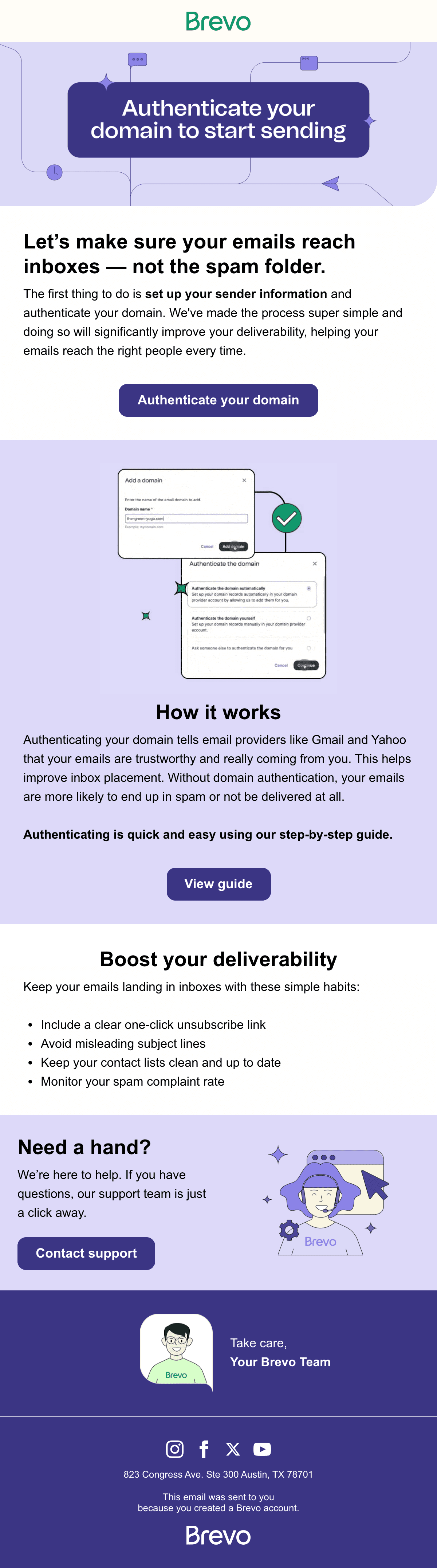 Authenticate Your Domain email design