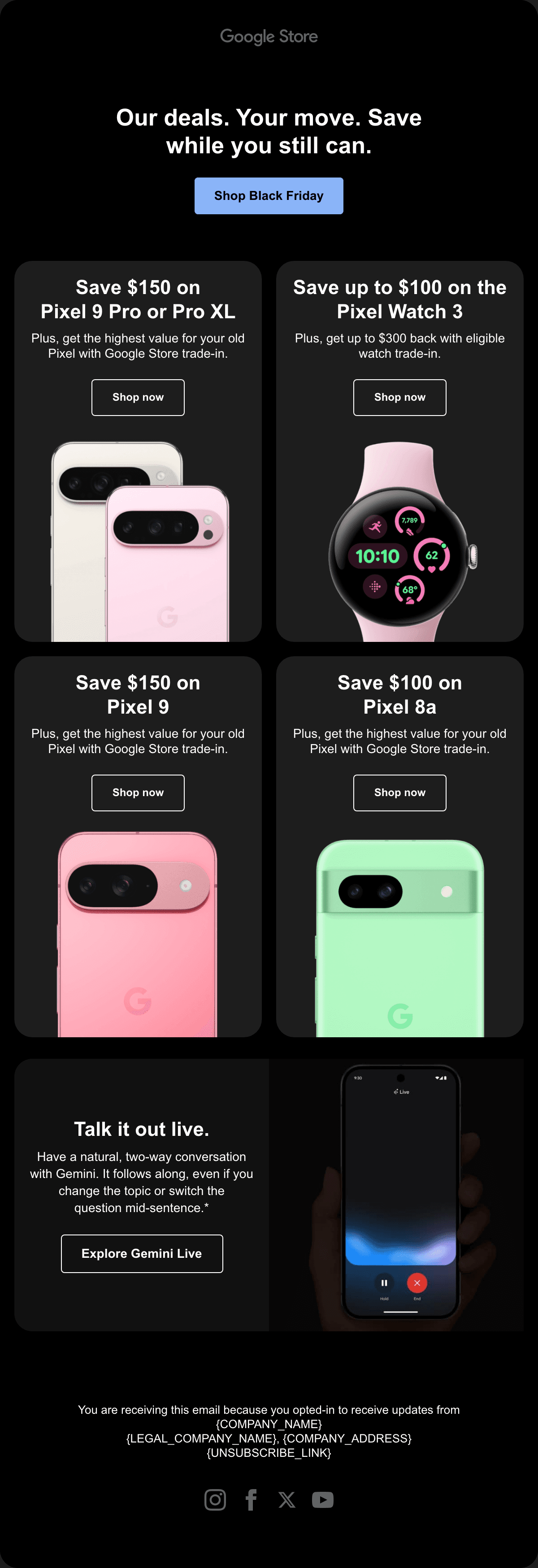 Our Deals. Your Move. email design
