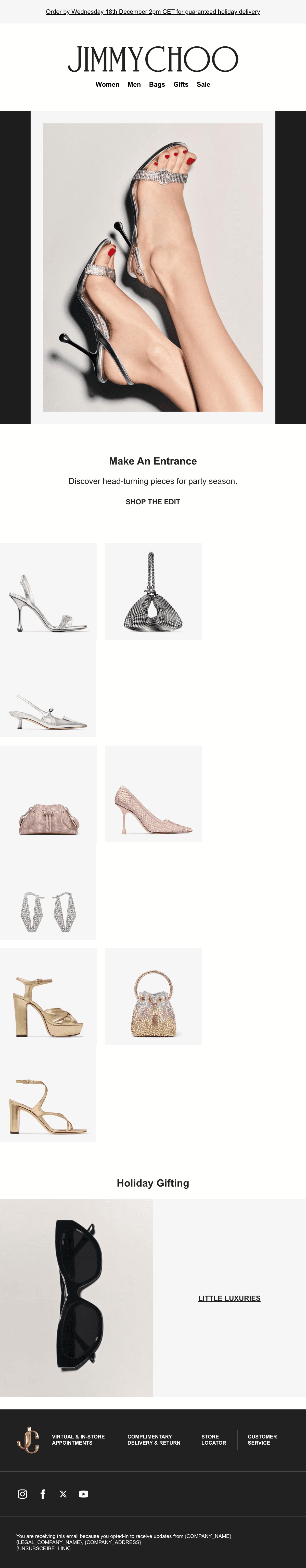 Make an Entrance email design