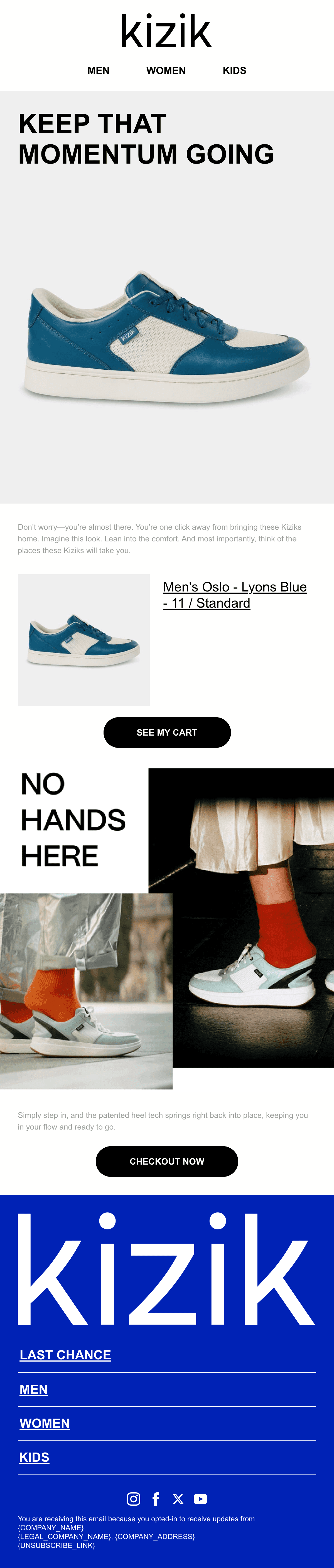 Diseño del email “One Click Away”