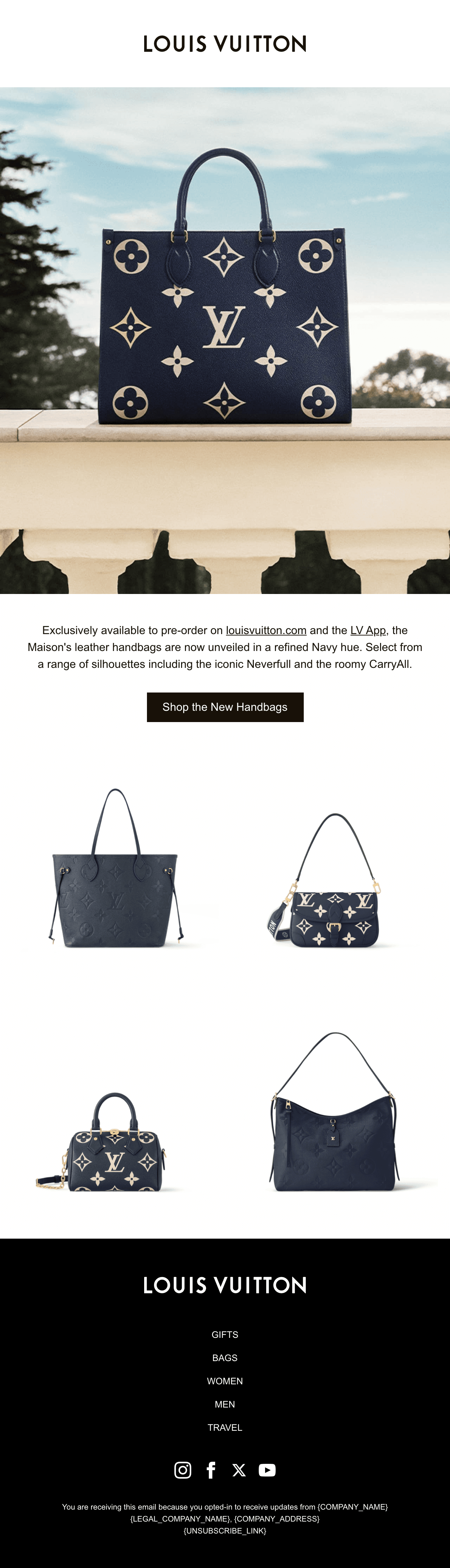 ดีไซน์อีเมล New in Navy — Pre-Order
