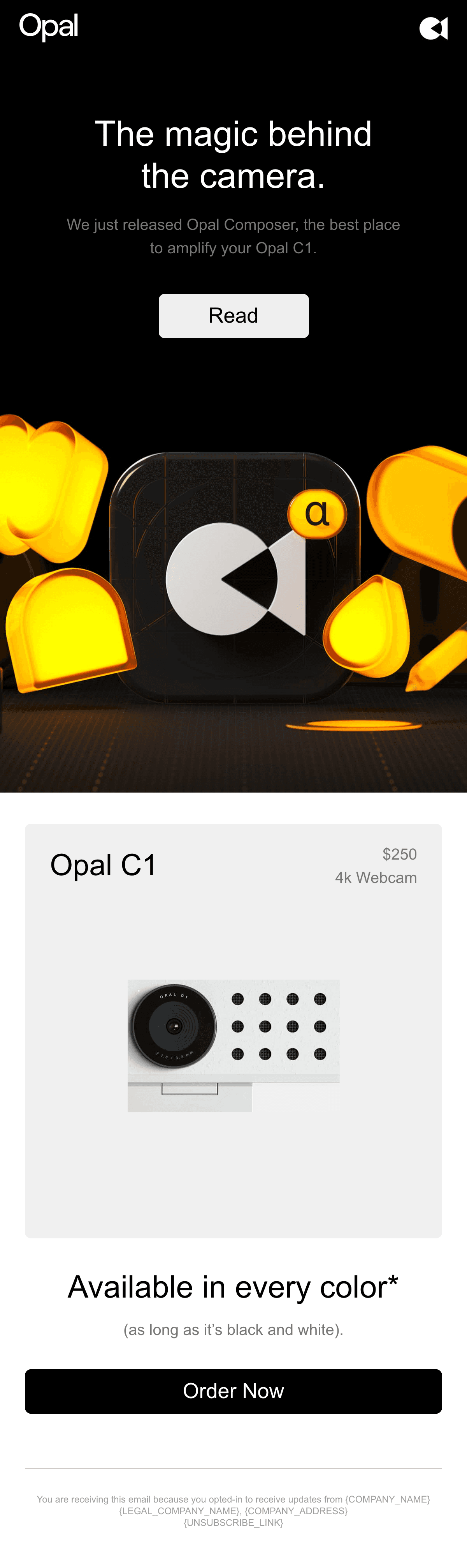 ดีไซน์อีเมล Opal Composer — The Magic Behind the Camera