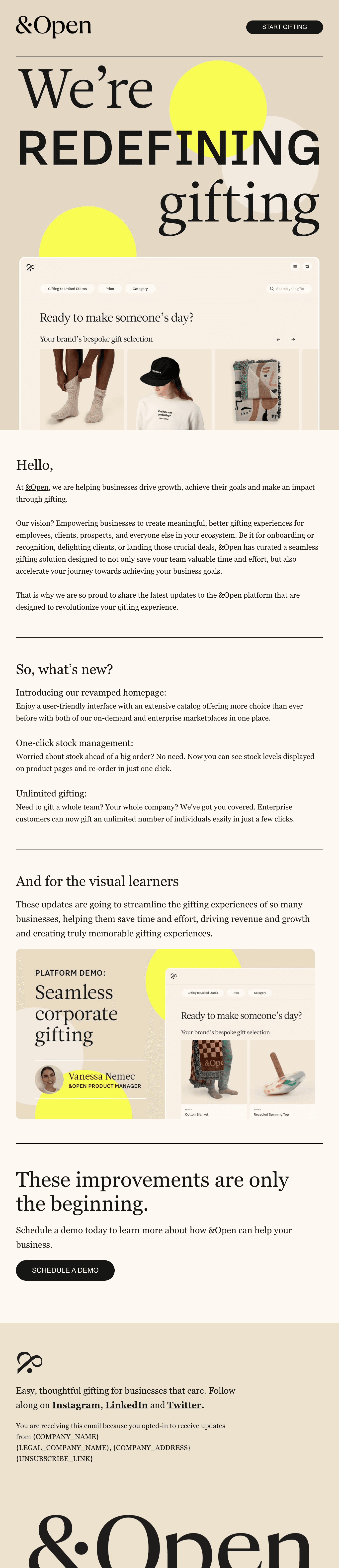 ดีไซน์อีเมล Better Business Gifting
