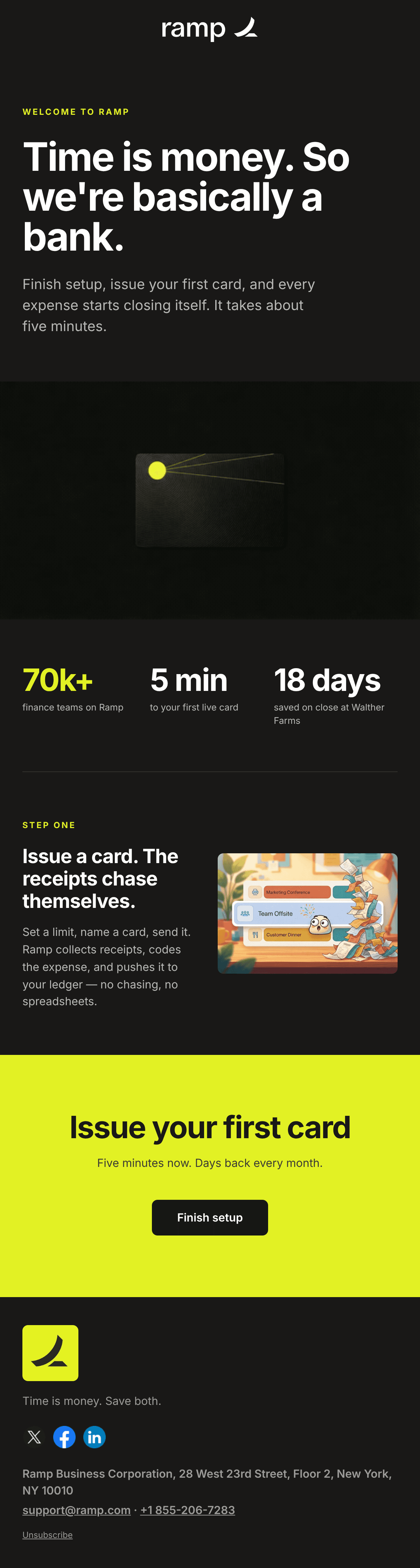 Bold Savings Launch email design