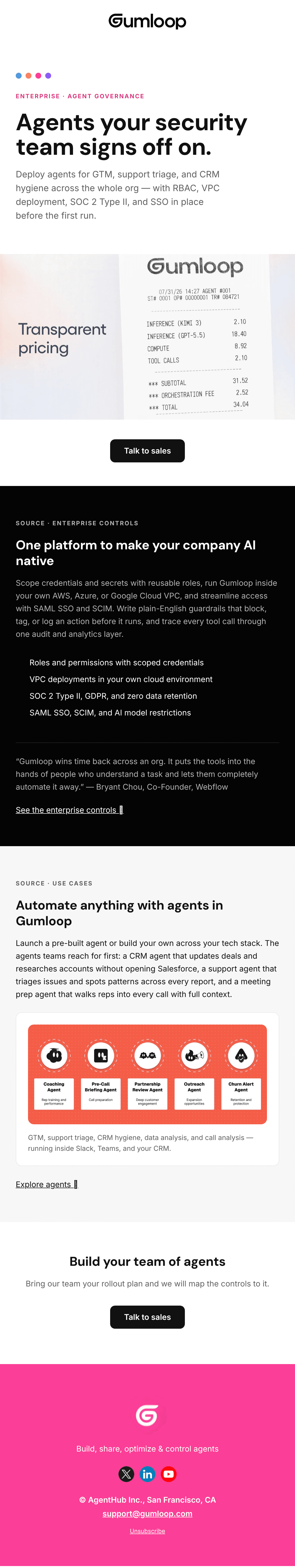 Design do e-mail Enterprise Agents