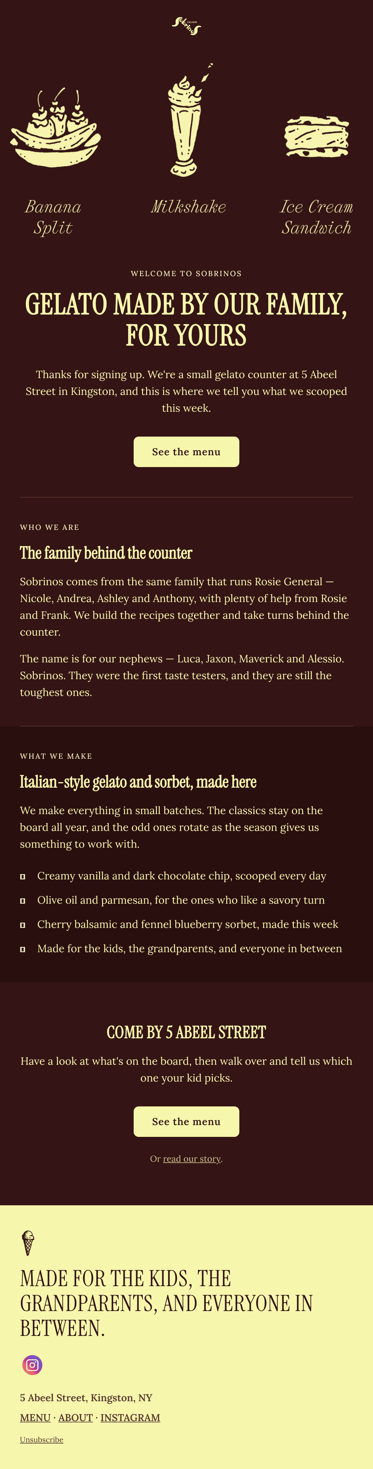 Diseño del email “Welcome Counter”