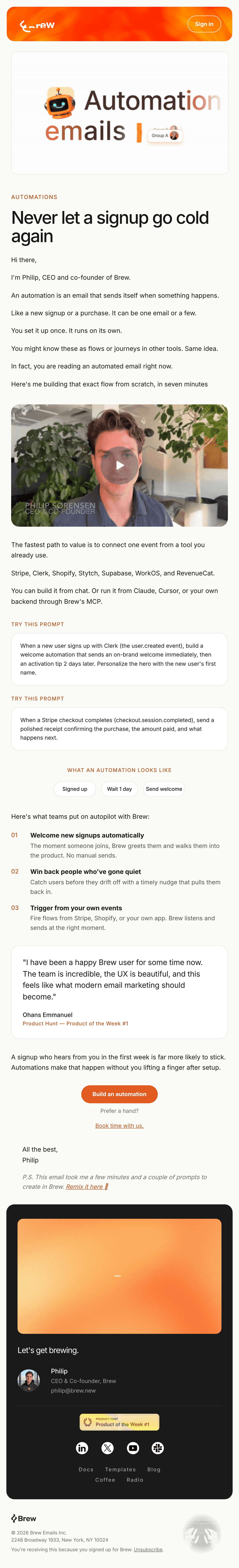 WELCOME SERIES STEP 5 — AUTOMATIONS email design