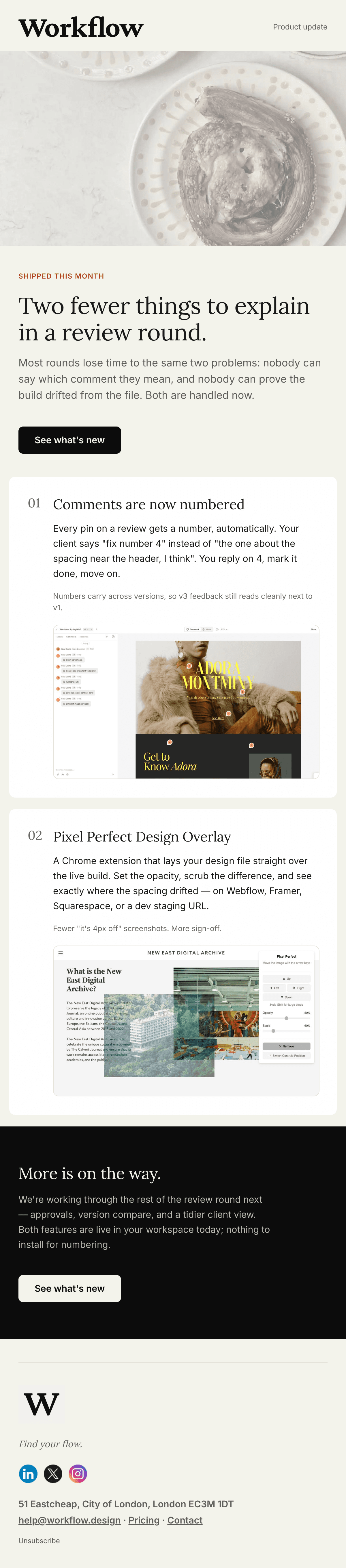 ดีไซน์อีเมล Numbered Comments Update