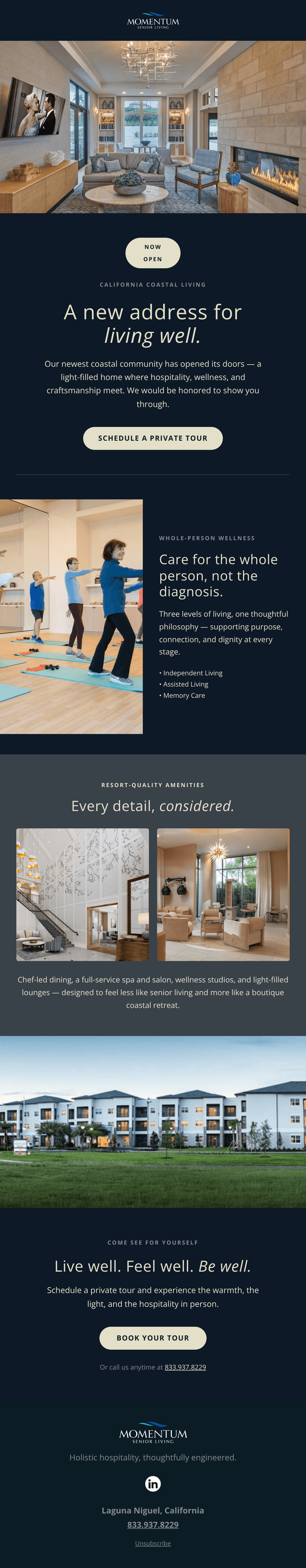Now Open email design
