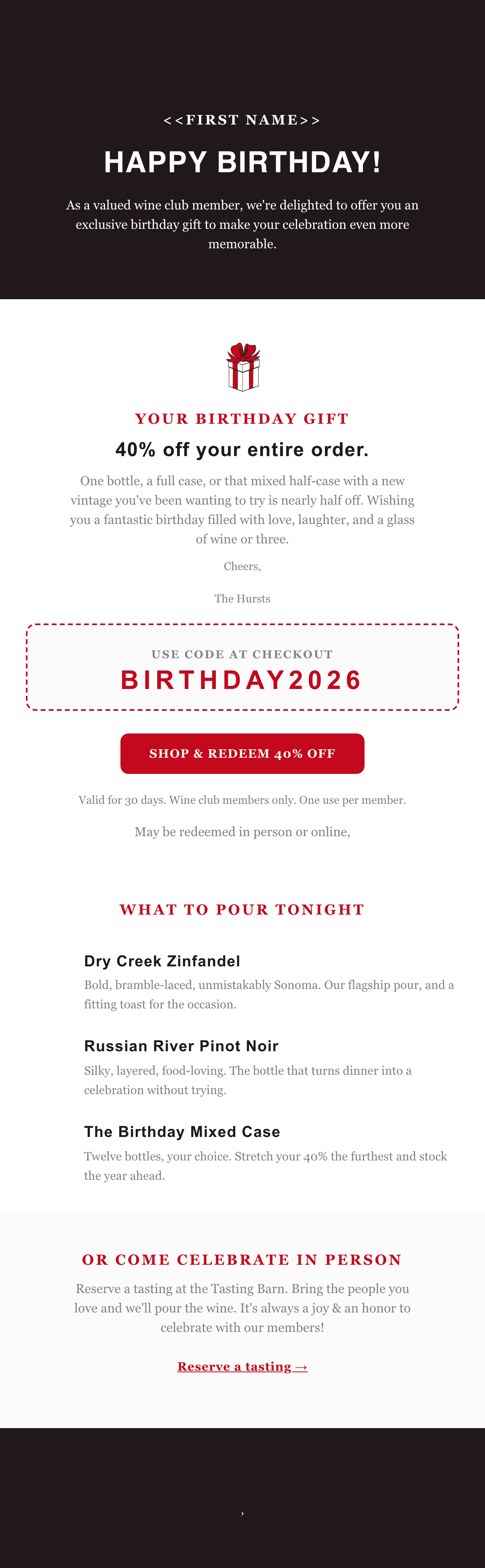 ดีไซน์อีเมล Copy of Copy of Copy of Birthday 40 Off