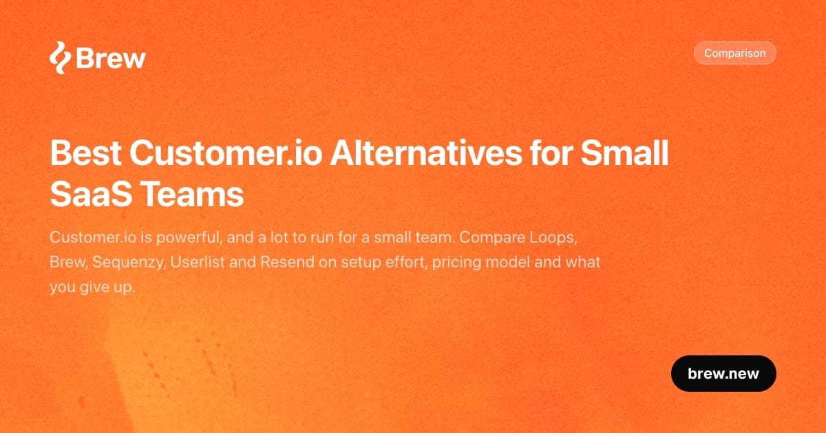 Best Customer.io alternatives for small SaaS teams