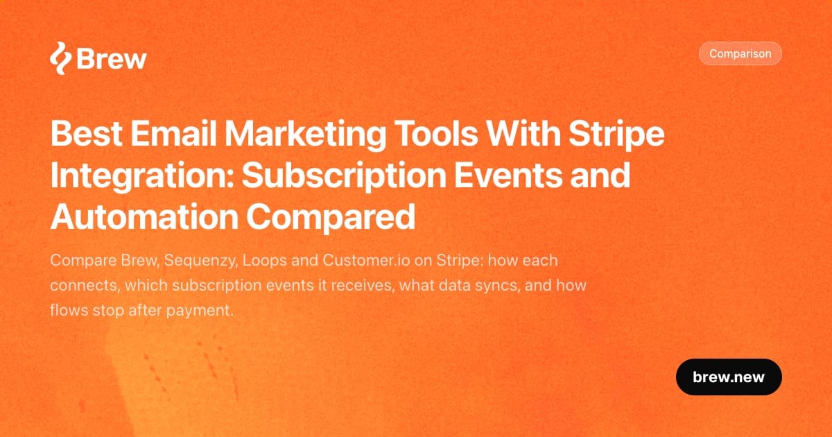Best email marketing tools with Stripe integration: Subscription events and automation compared