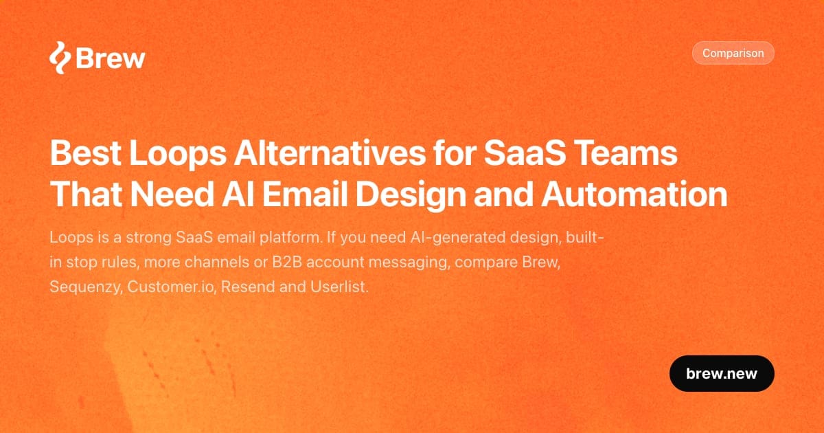 Best Loops alternatives for SaaS teams that need AI email design and automation