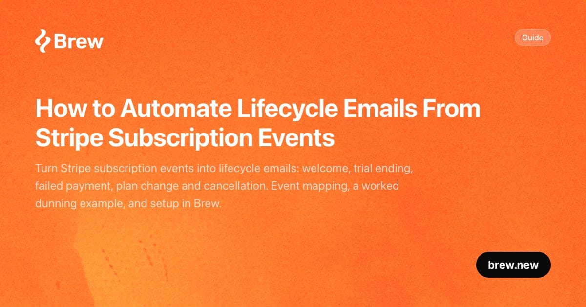 How to automate lifecycle emails from Stripe subscription events