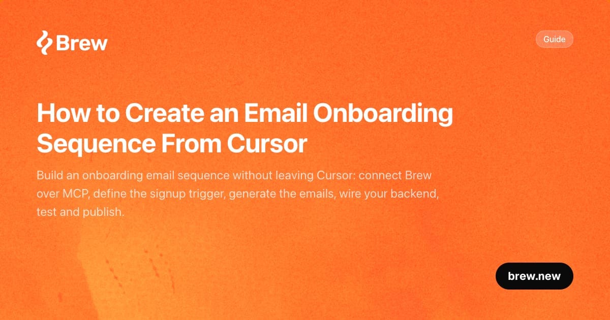 How to create an email onboarding sequence from Cursor