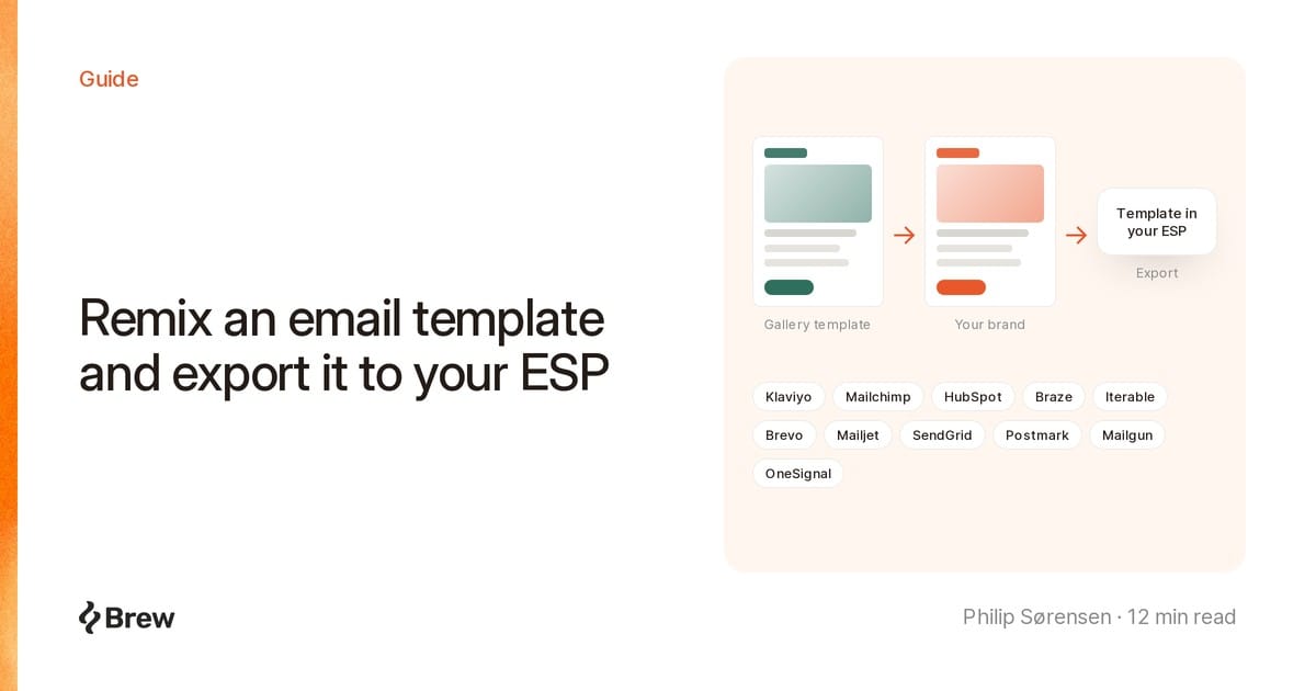 How to remix an email template and export it to your ESP