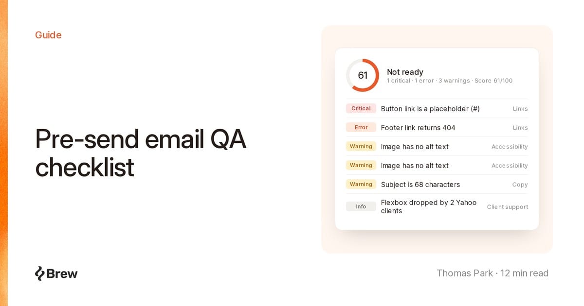 Checklist před odesláním e-mailu: 8 kontrol, než ho pošleš