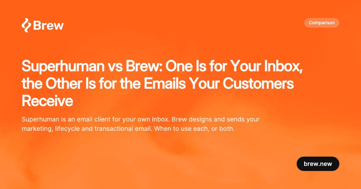 Superhuman vs. Brew: tvoje schránka, nebo e-maily pro zákazníky