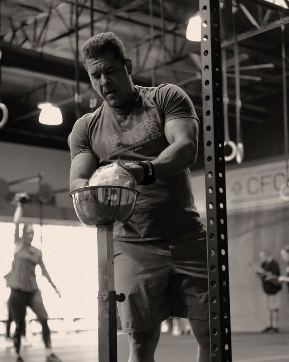 Joseph Lagor training at the gym