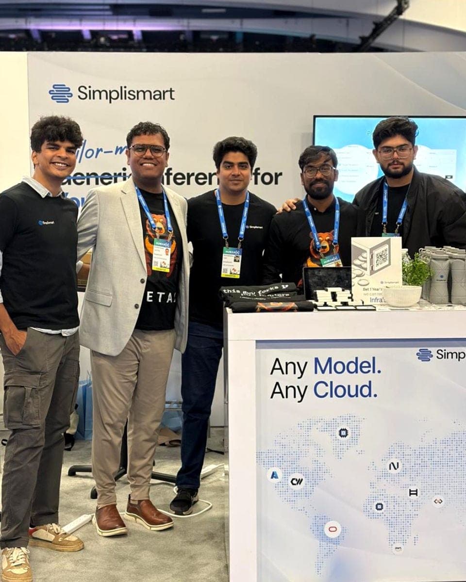 The Simplismart team at their Ray Summit booth